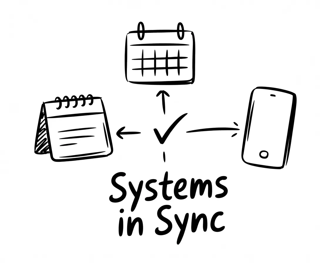 Fixing admin sync - systems connected in harmony